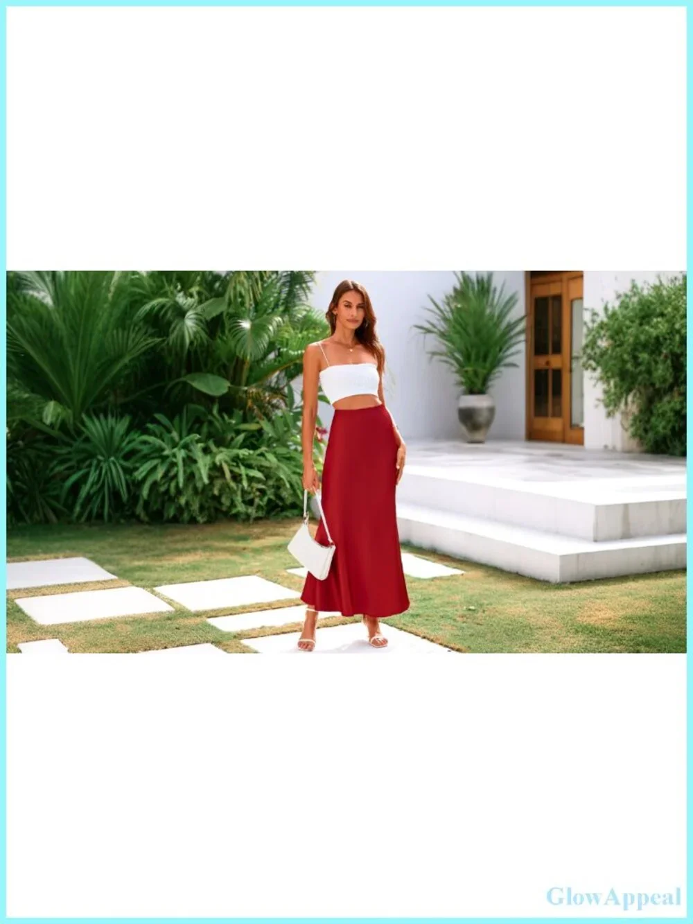 High Waist Mermaid Satin Maxi Skirt Women Business Casual